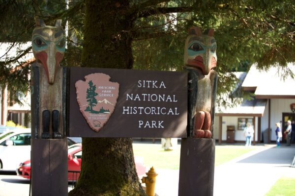 Sitka National Historical Park entrance sign