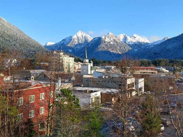 Downtown Sitka in the winter